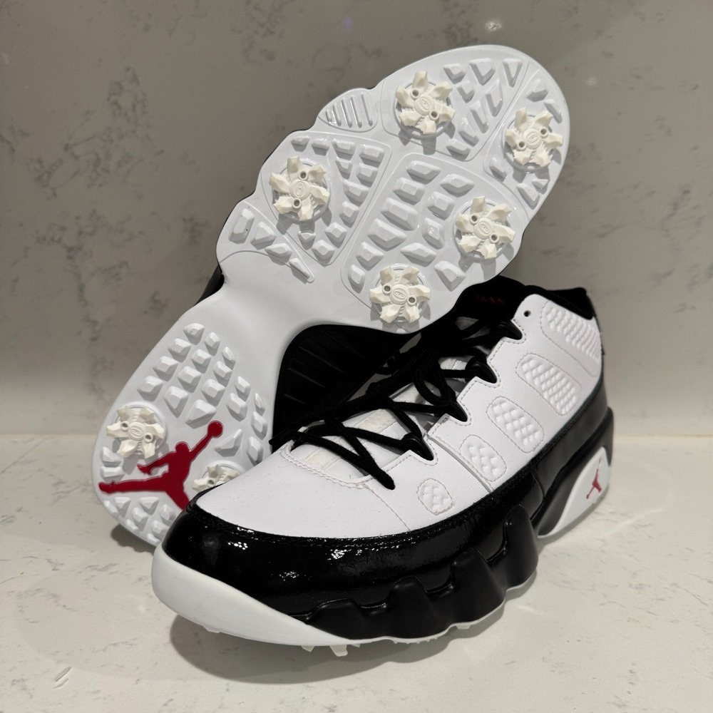 Air Jordan 9 Low Golf White Black True Red FJ5934-100 Size 12.5 B Grade
